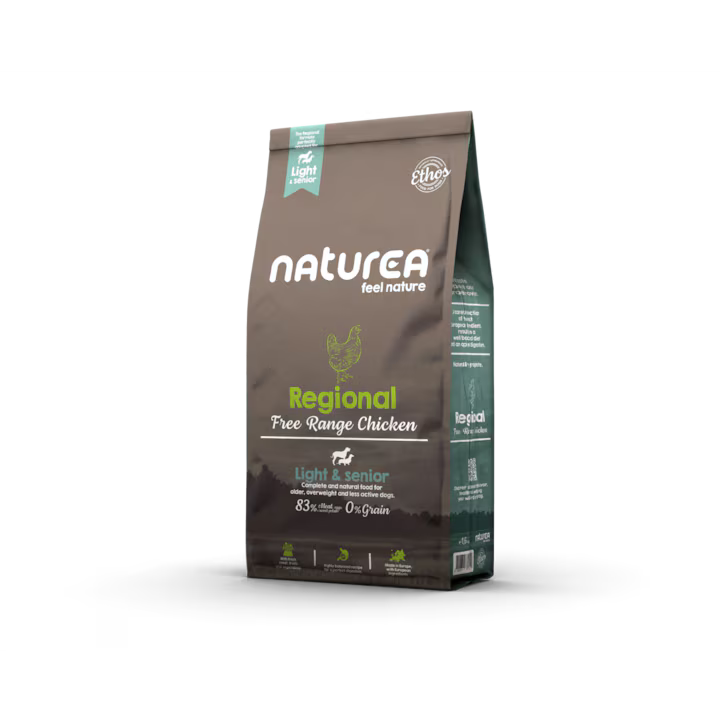 Naturea Ethos Regional Free Range Chicken Grain free Light & Senior храна за възрастни кучета от Свободно Отглеждани Пилета 1,6кг
