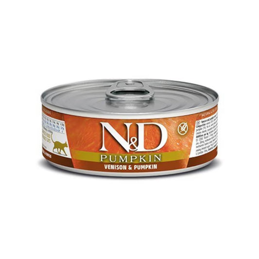 N&D Pumpkin & Venison Adult храна за котки с Еленско и Тиква 70г