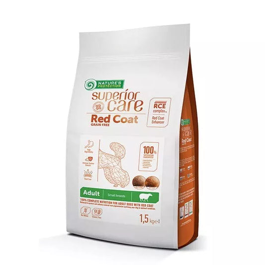 Nature's Protection Red Coat Lamb Grain Free Small Breeds Adult храна за кучета от дребни породи с червена козина с Агнешко 10кг
