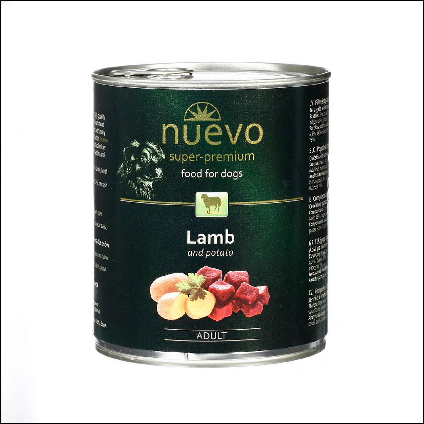 Nuevo Lamb Adult храна за кучета с Агнешко и Картофи 800г конс.
