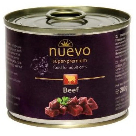 Nuevo Beef Adult храна за котки с Говеждо 200г конс.