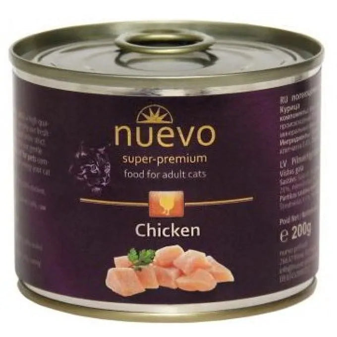 Nuevo Chicken Adult храна за котки с Пилешко 200г конс.