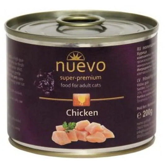 Nuevo Chicken Adult храна за котки с Пилешко 200г конс.
