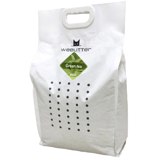 Weelitter Green Tea Cat Litter натурална биоразградима соева котешка тоалетна с аромат на Зелен чай 18л